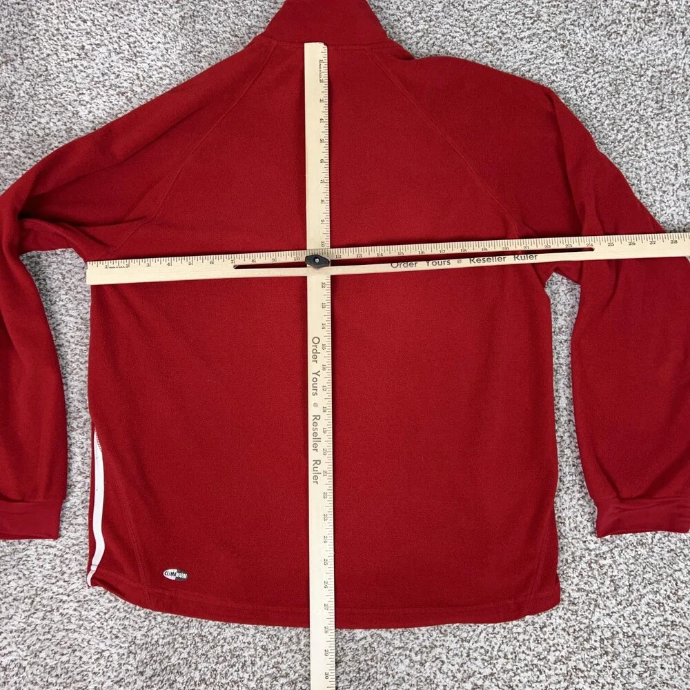 Wisconsin Badgers Pullover Mens Medium‎ NCAA Football Fleece Quarter Zip Adidas